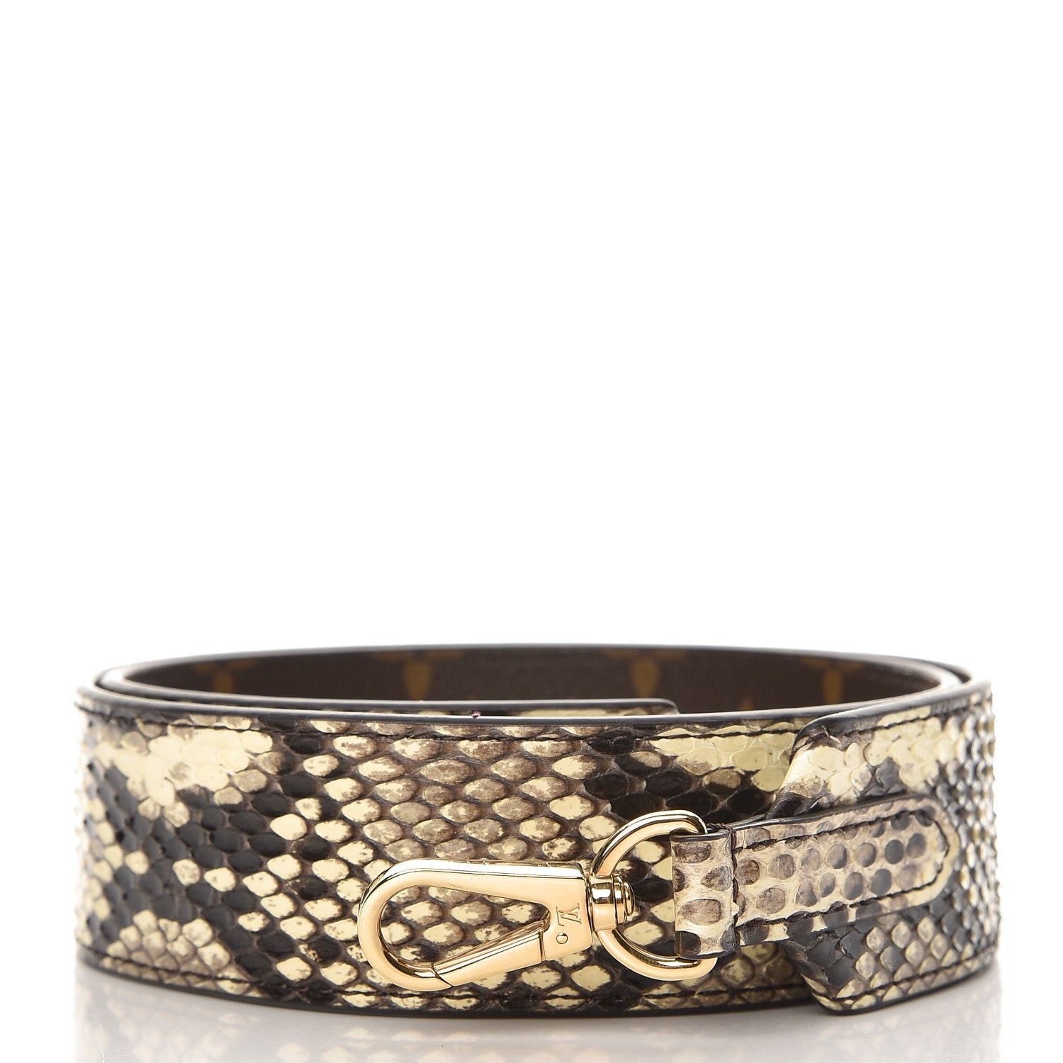 Louis Vuitton Monogram Python Bandouliere Shoulder Strap Beige Clair 1 of 6