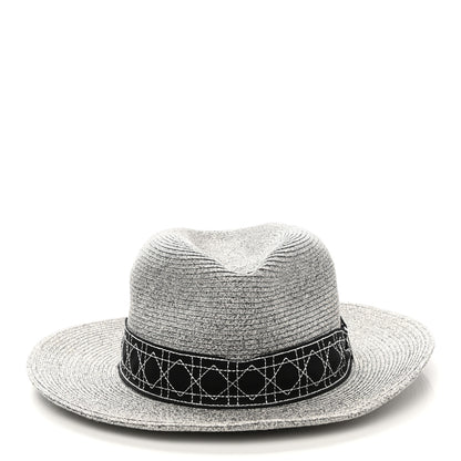 Christian Dior Paper Woven Hat 57 Grey 3 of 8