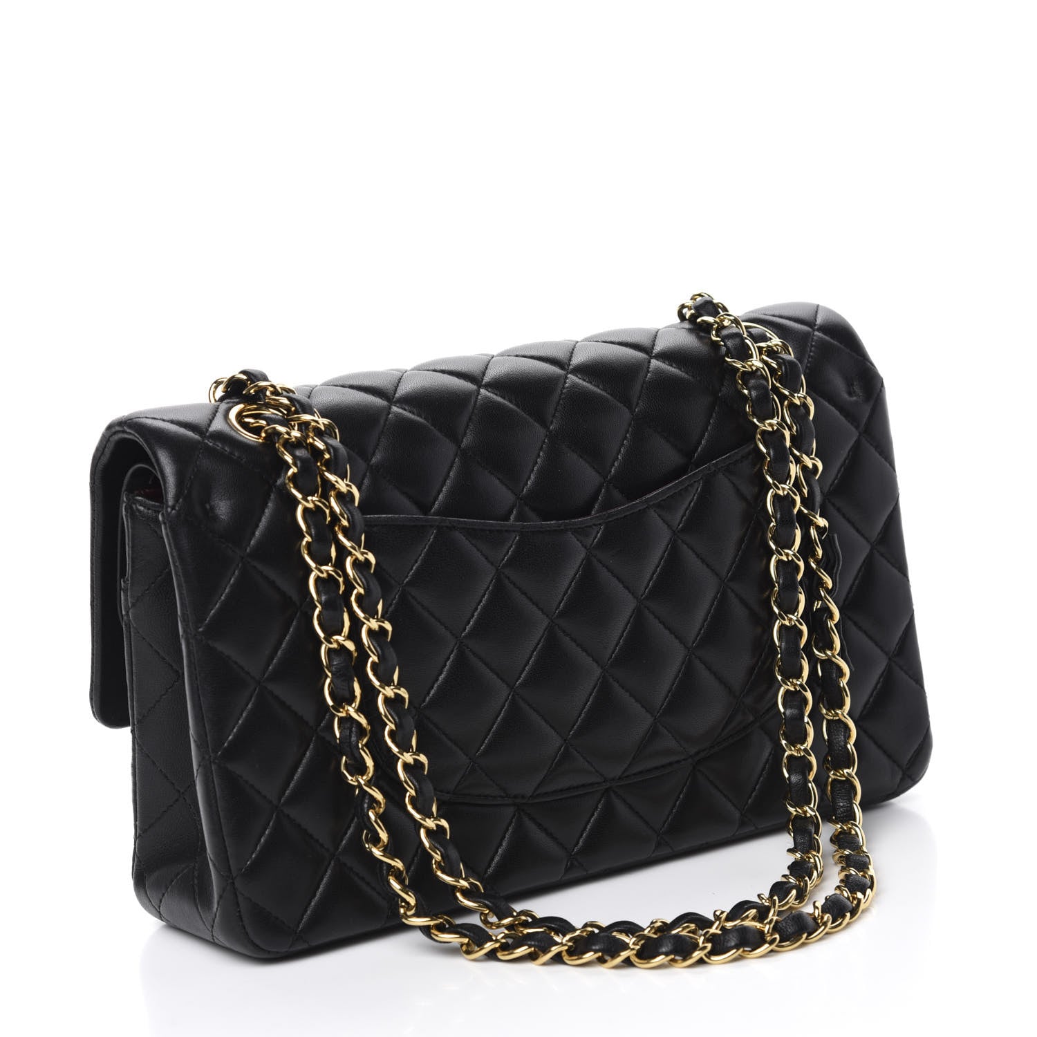 Chanel Lambskin Quilted Medium Double Flap Black 3 of 12