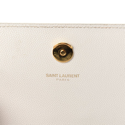 Saint Laurent Grain De Poudre Small Monogram Kate Satchel Blanc Vintage 12 of 13