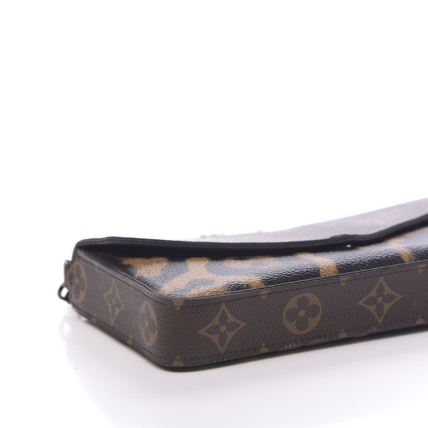 Louis Vuitton Monogram Animal Print Pochette Felicie Chain Wallet 8 of 9