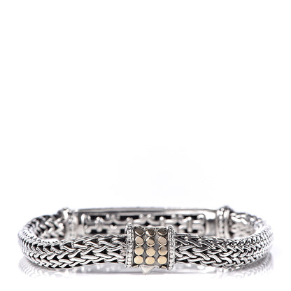 John Hardy Sterling Silver 18K Yellow Gold Dot Station Classic Chain Bracelet 5 of 10