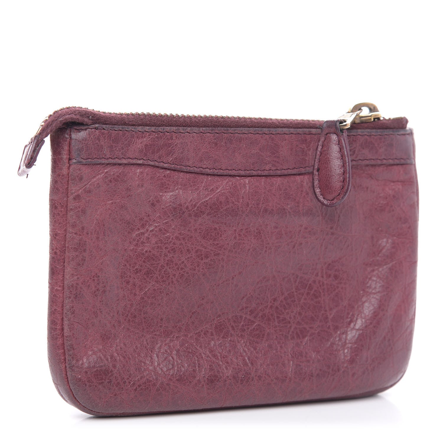 Balenciaga Agneau Giant 12 Gold Hardware M Porte-Monnaie Coin Purse Cassis 3 of 9