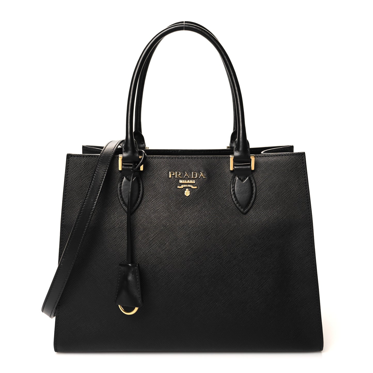 Saffiano Soft Calfskin Tote Black