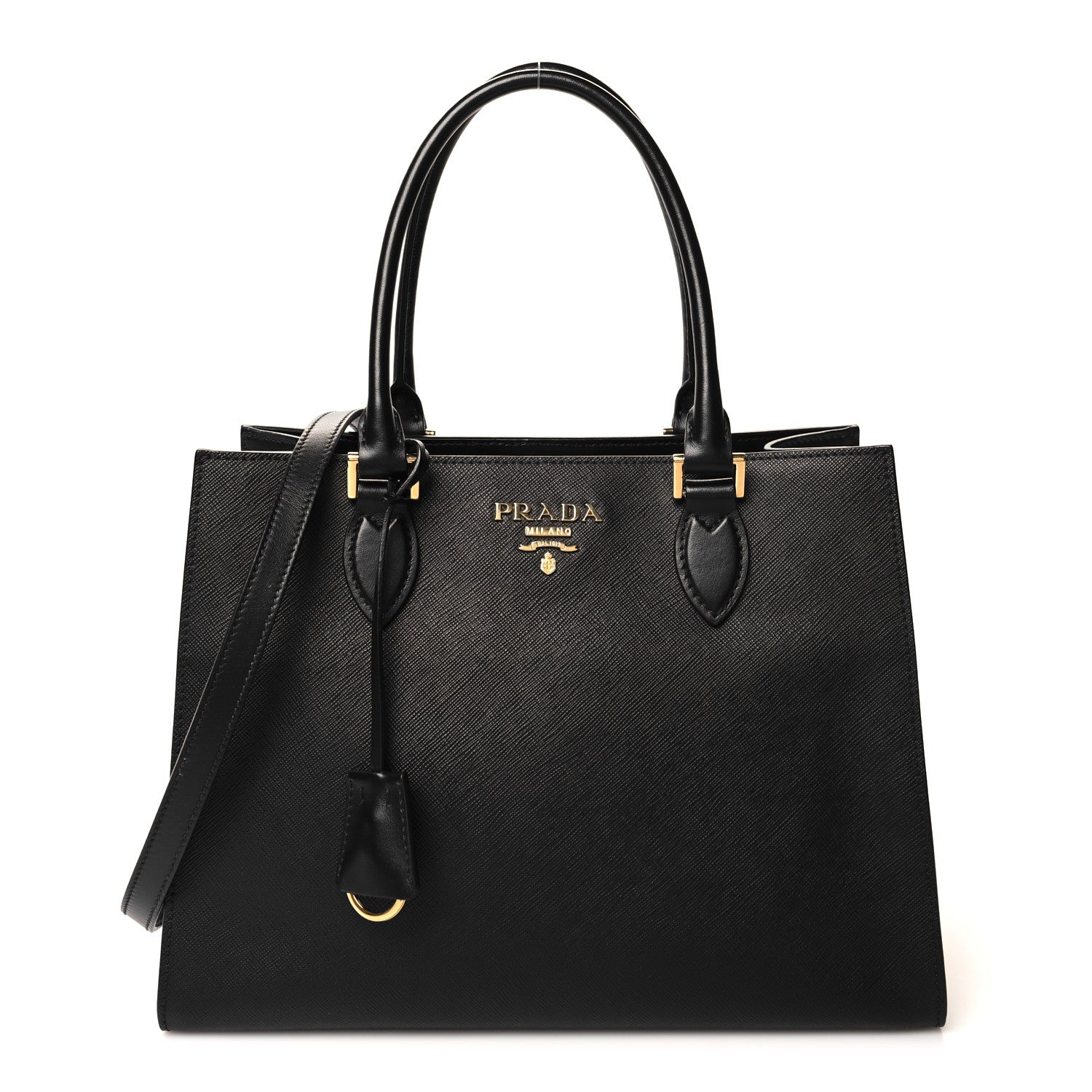 Prada Saffiano Soft Calfskin Tote Black 1 of 9