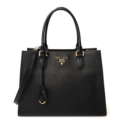 Prada Saffiano Soft Calfskin Tote Black 1 of 9