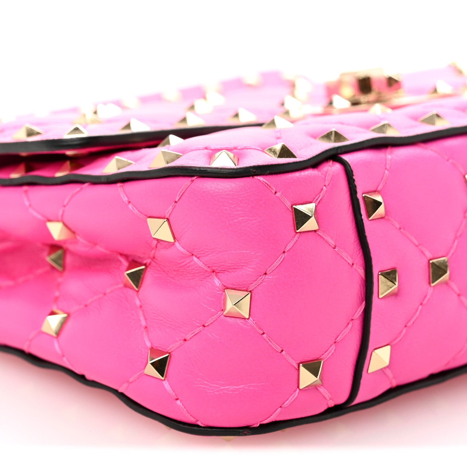 Valentino Garavani Nappa Small Rockstud Spike Shoulder Bag Shadow Pink 8 of 10