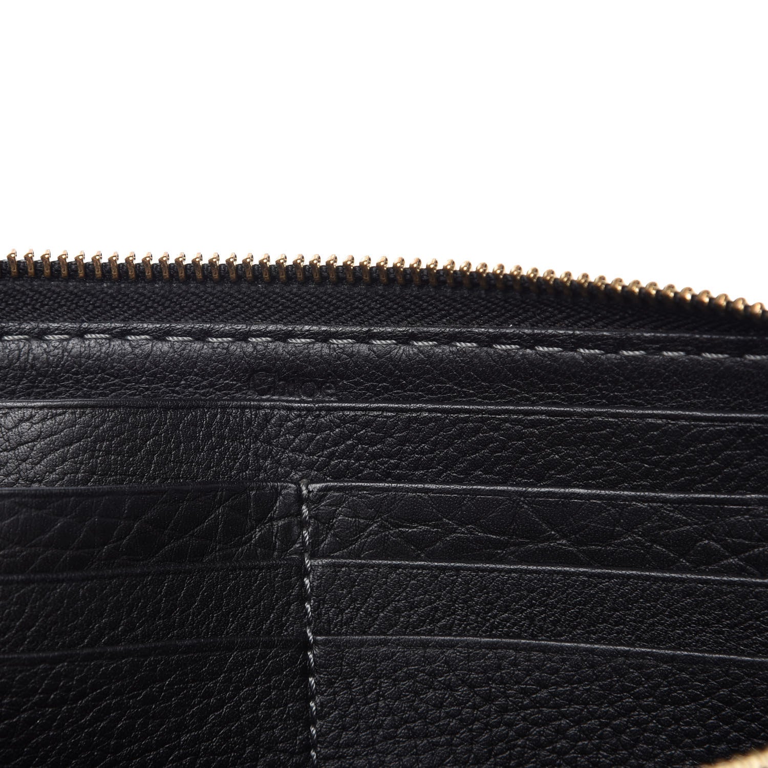 Chloe Grained Calfskin Marcie Long Zip Around Wallet Black 8 of 12
