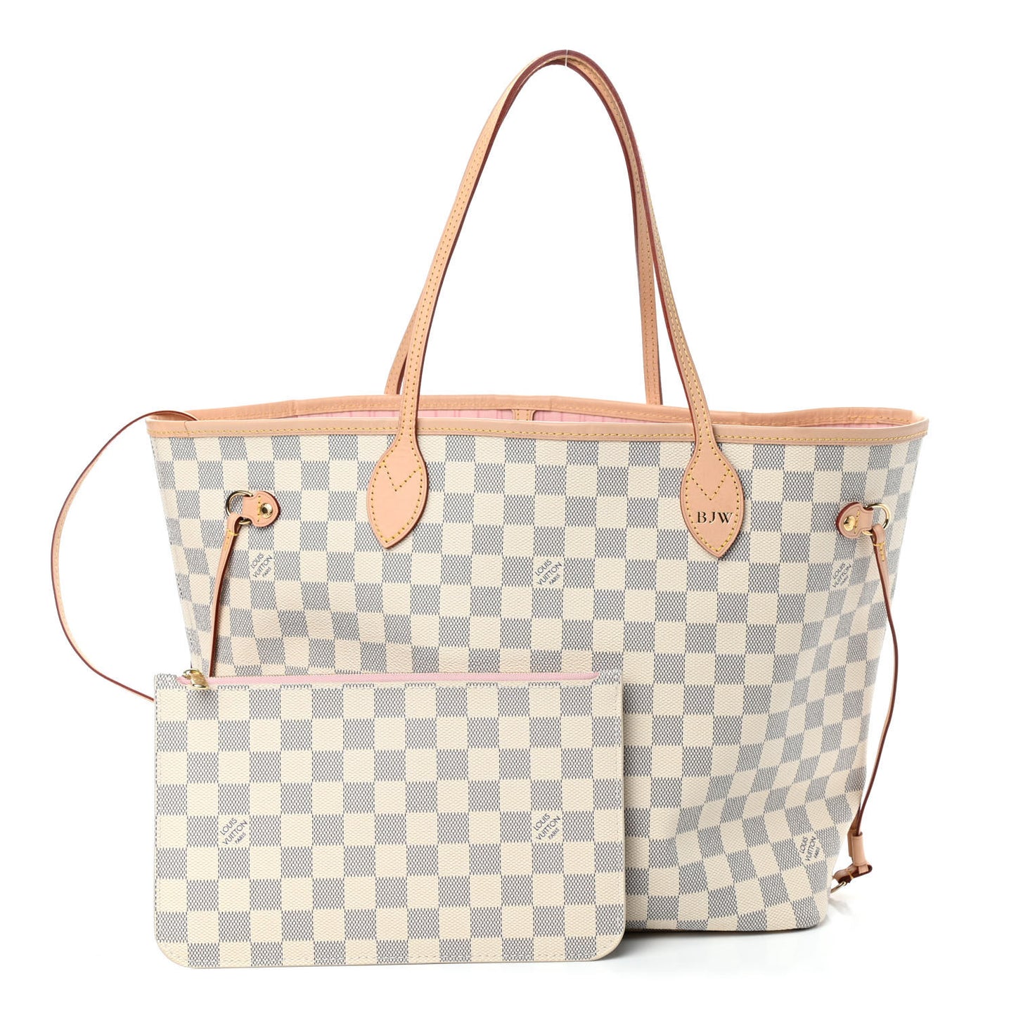 Damier Azur Neo Neverfull MM Rose Ballerine