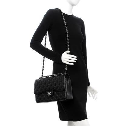 Chanel Caviar Quilted Jumbo Double Flap Black 2 of 9