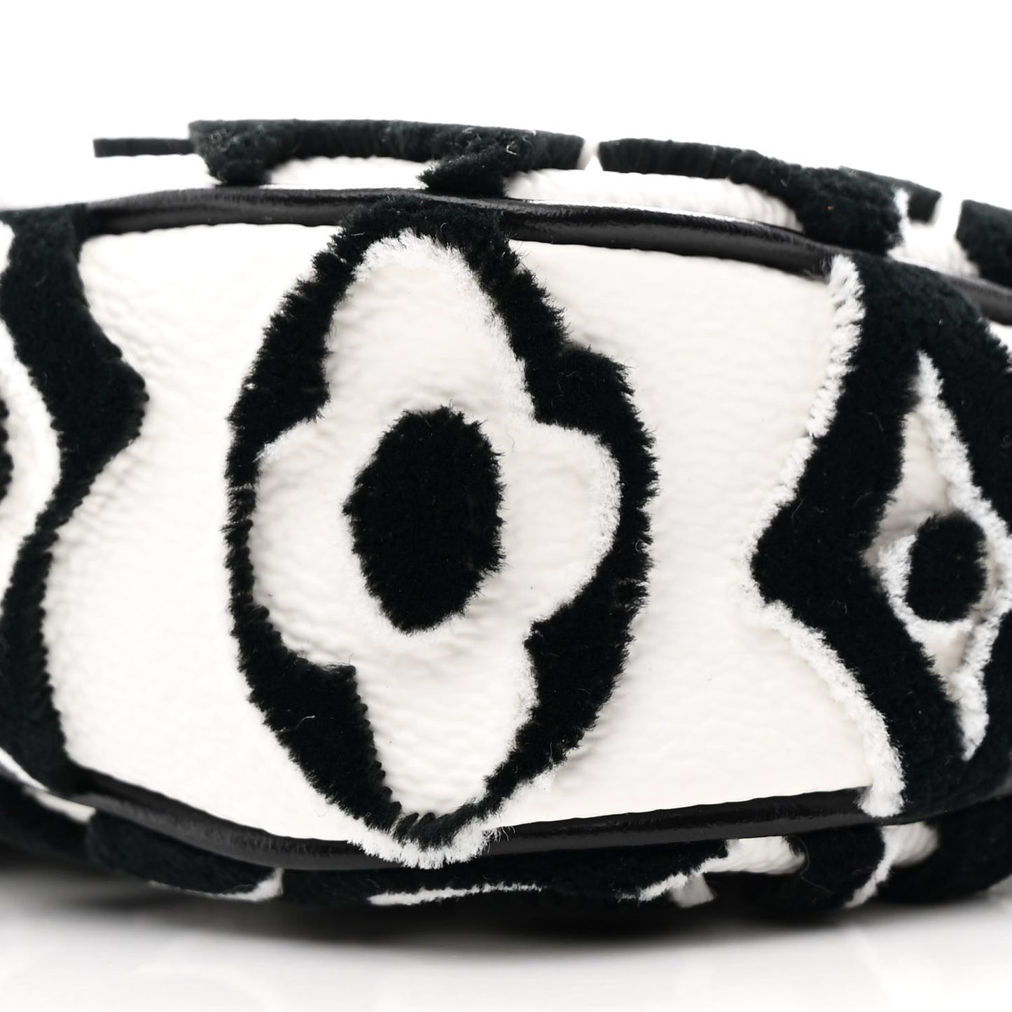 X UF Tufted Monogram Pochette Accessories White Black