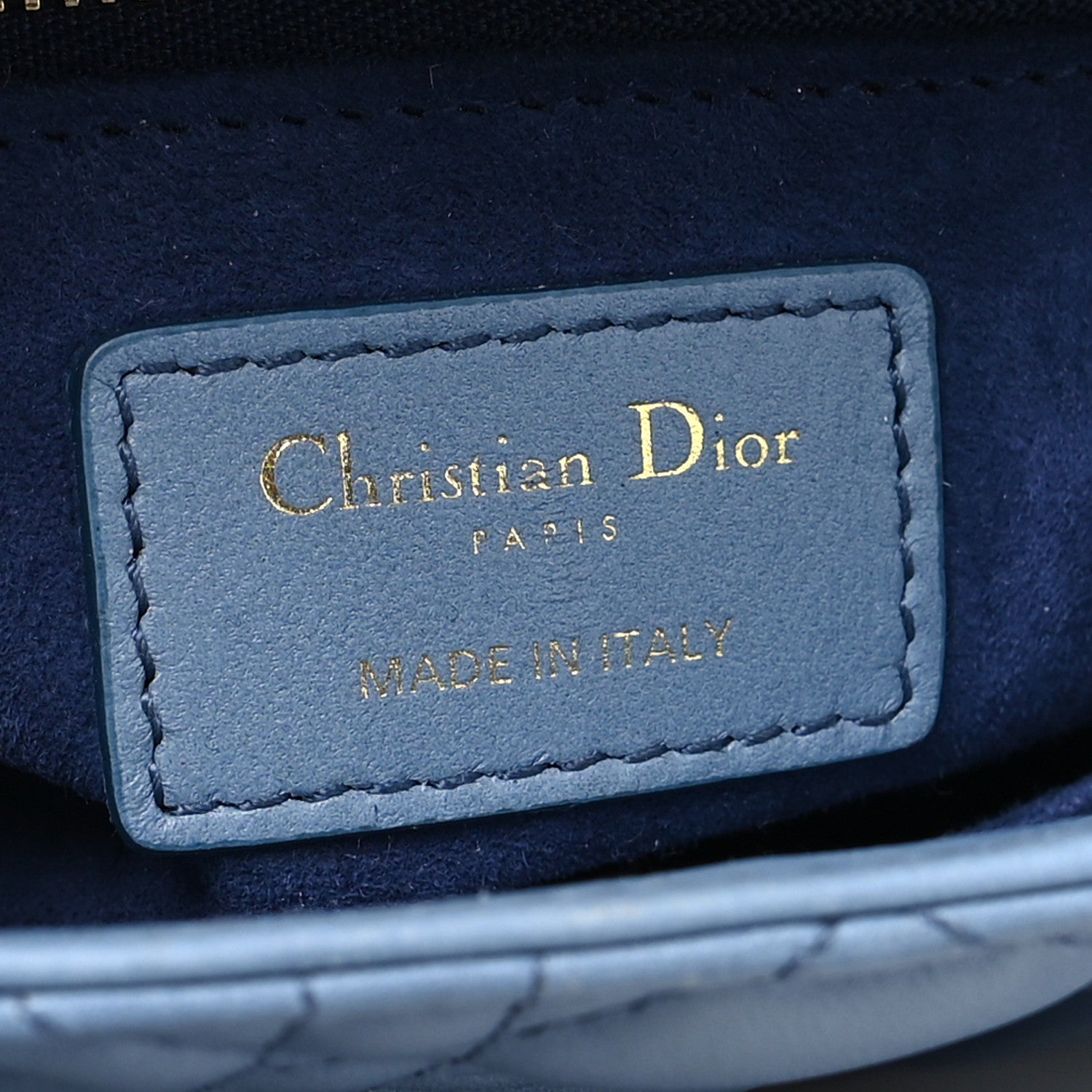 Christian Dior Lambskin Cannage Gradient Small My ABCDior Lady Dior Indigo Blue 6 of 15