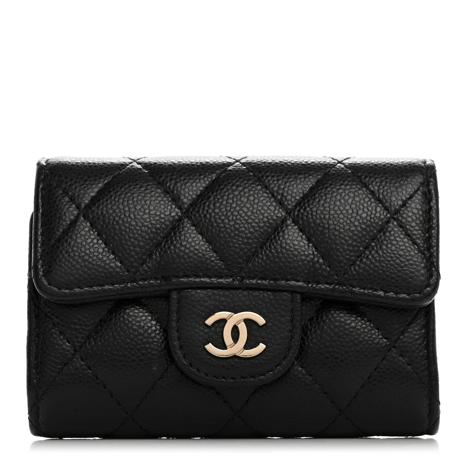 Chanel Caviar Quilted Classic 4 Key Holder Wallet Black 1 of 9