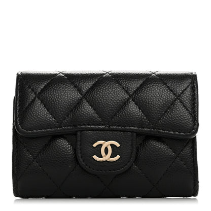 Chanel Caviar Quilted Classic 4 Key Holder Wallet Black 1 of 9