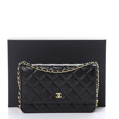 Chanel Caviar Quilted Wallet On Chain WOC Black 11 of 11