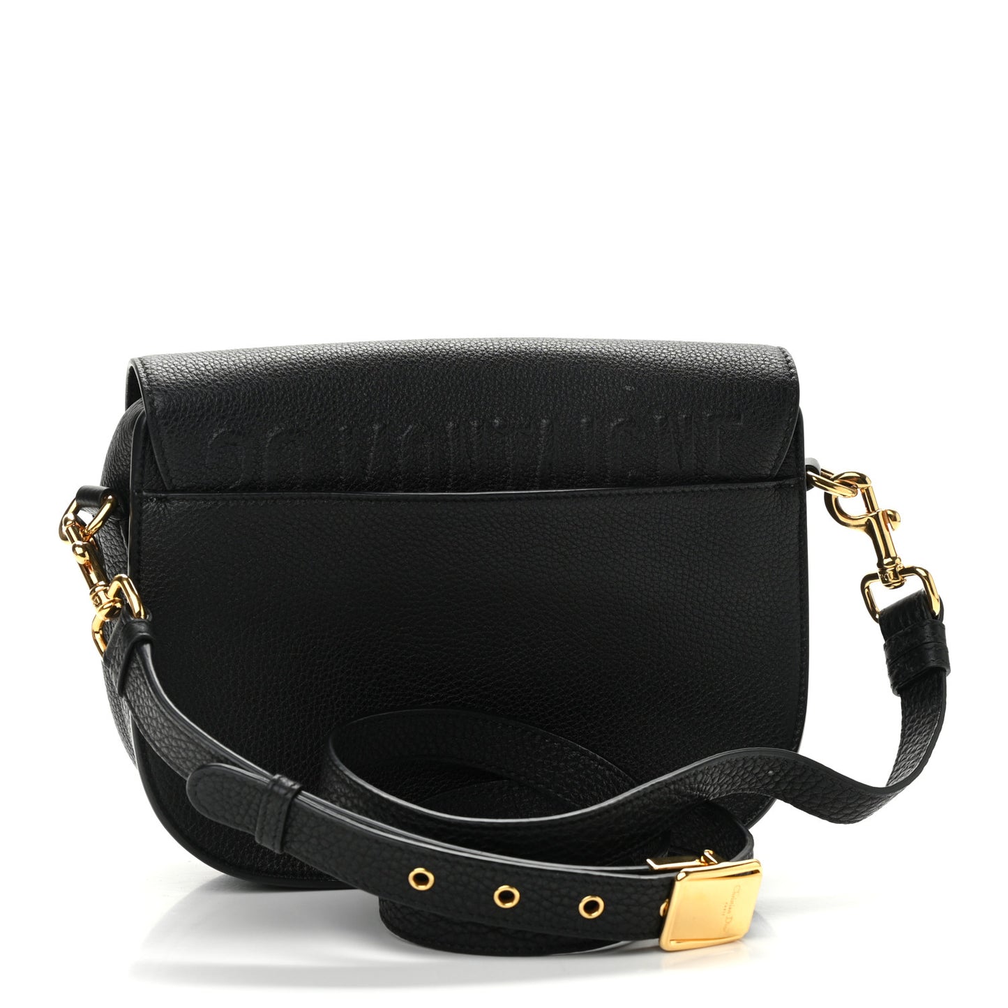 Grained Calfskin Medium Bobby Flap Black