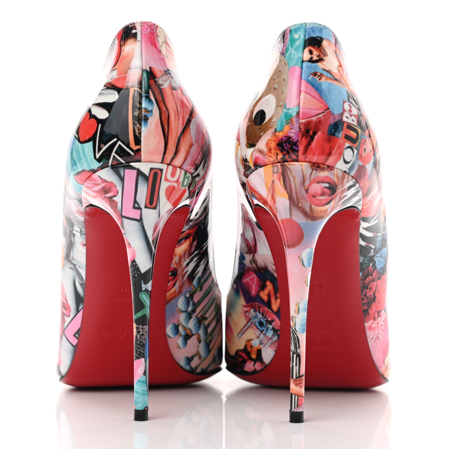 Christian Louboutin Patent Graphic Love Hot Chick 100 Pumps 39 Multicolor 5 of 9