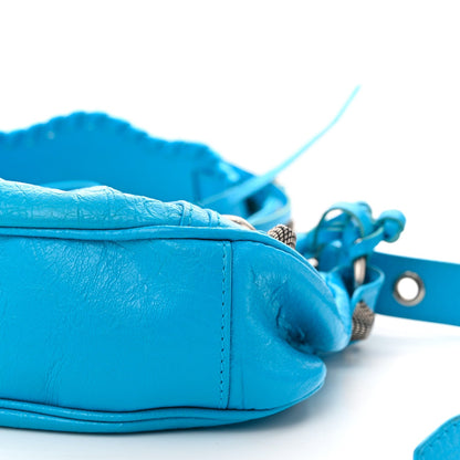 Balenciaga Agneau Arena Le Cagole Shoulder Bag XS Cyan 11 of 11