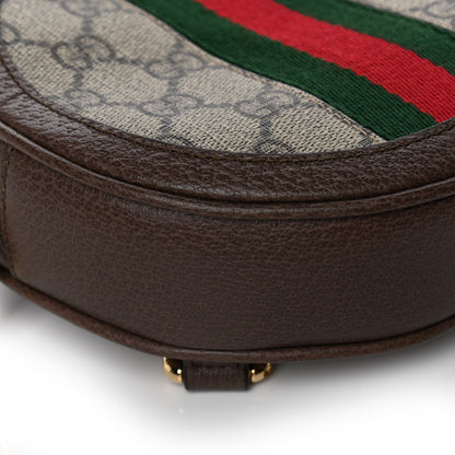 Gucci GG Supreme Monogram Web Mini Ophidia Round Backpack Brown 7 of 8