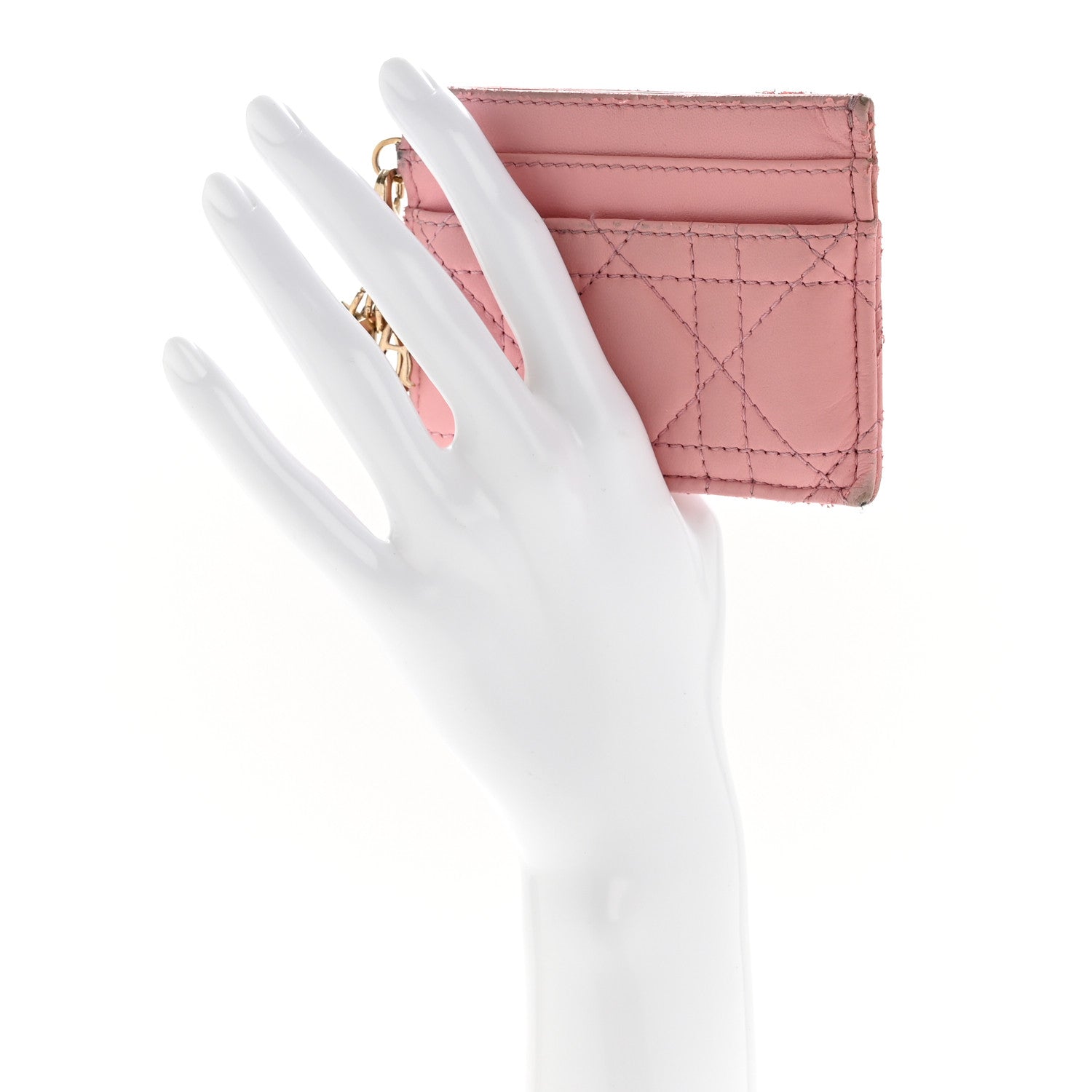 Christian Dior Lambskin Cannage Lady Dior Five-Slots Card Holder Melacoton 2 of 11