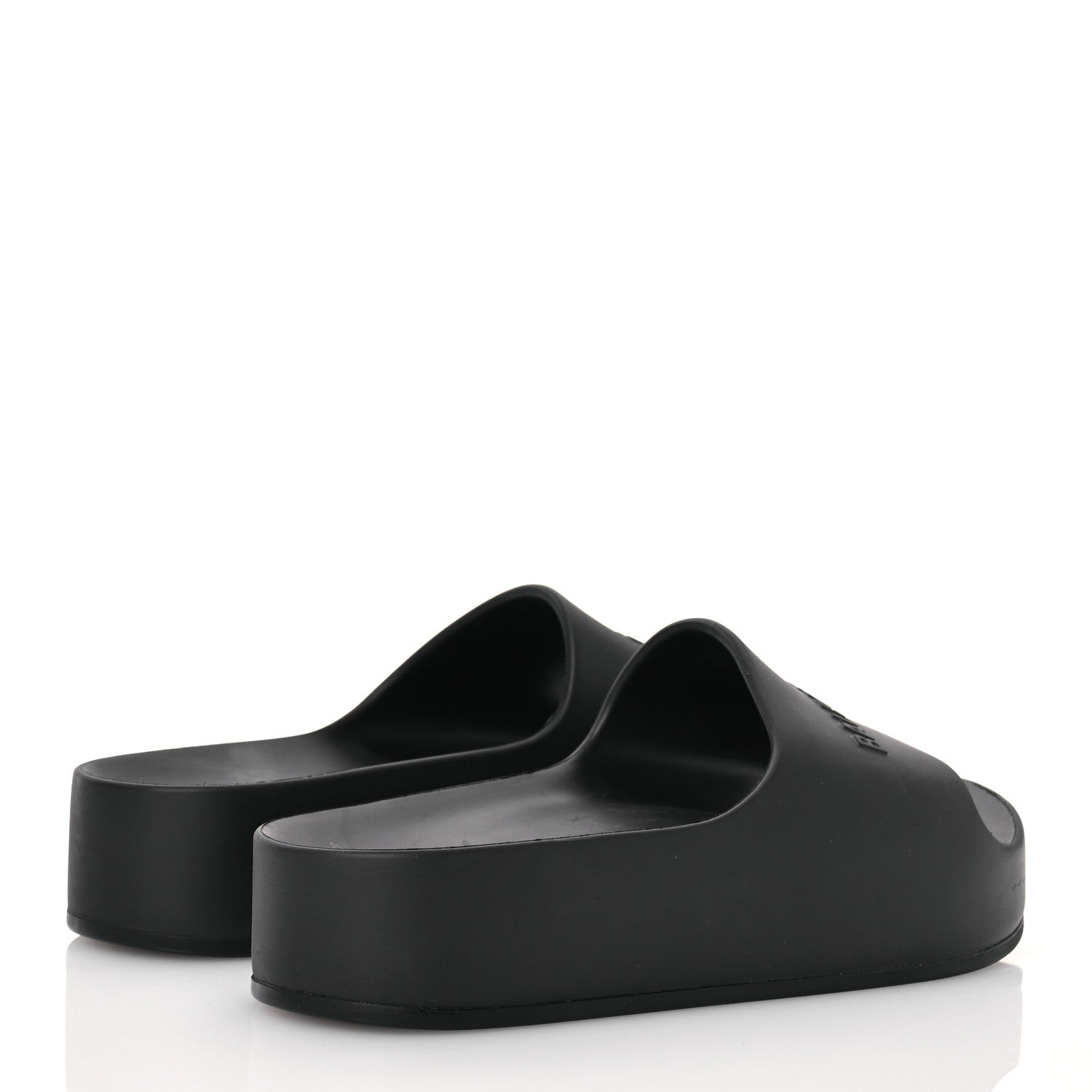 Balenciaga Rubber Chunky Platform Slide Sandals 39 Black 4 of 13