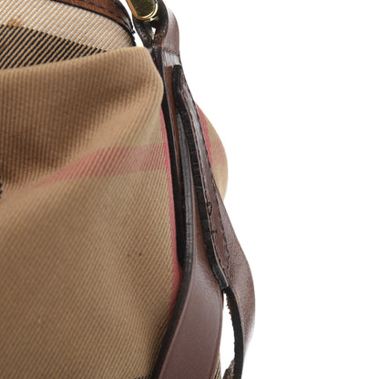 Burberry House Check Bridle Calfskin Medium Gosford Hobo Dark Tan 13 of 14