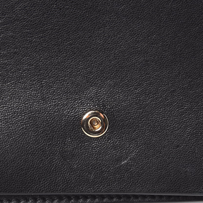Lanvin Lambskin Discret Chain Shoulder Bag Black 7 of 8