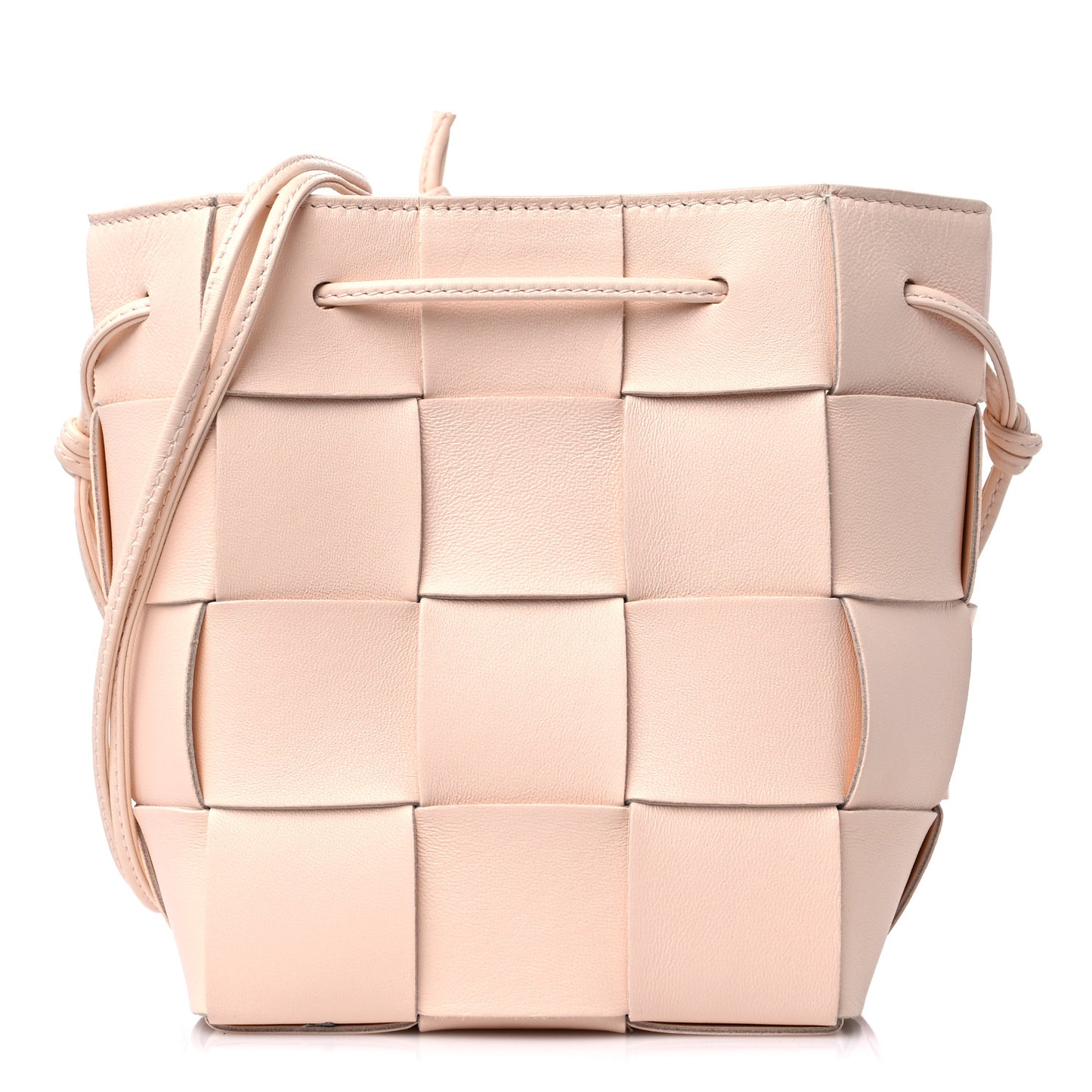 Nappa Maxi Intrecciato Cassette Bucket Bag Melon Washed