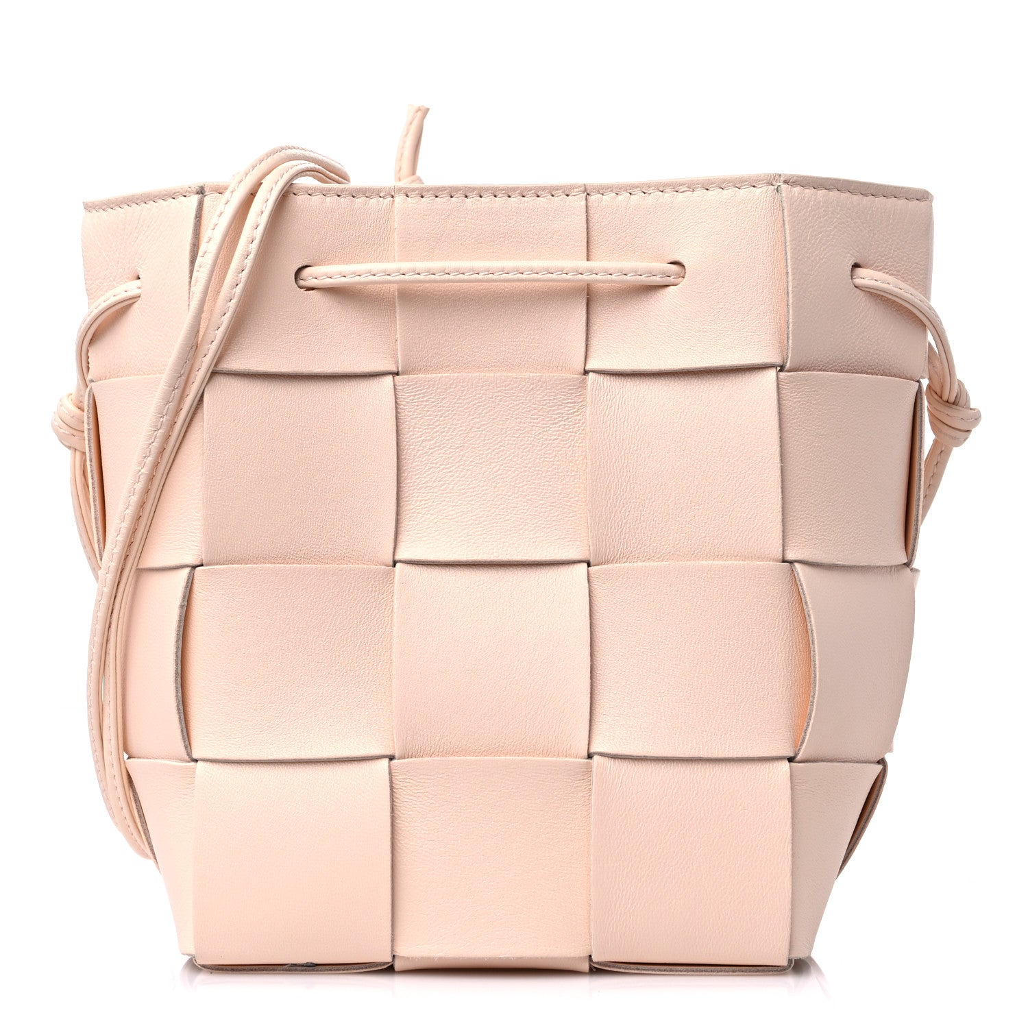 Bottega Veneta Nappa Maxi Intrecciato Cassette Bucket Bag Melon Washed 1 of 8