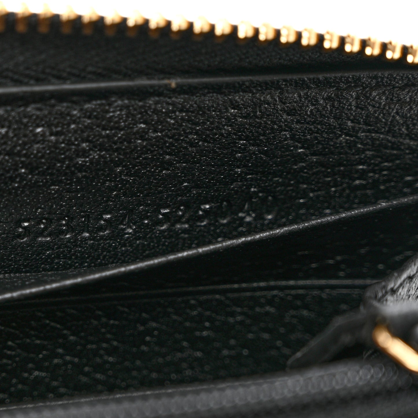 Calfskin Web Ophidia Zip Around Wallet Black