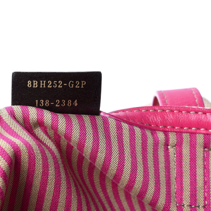Fendi Canvas Vitello Simply Shopping Business Tote Natural Fuchsia 6 of 9