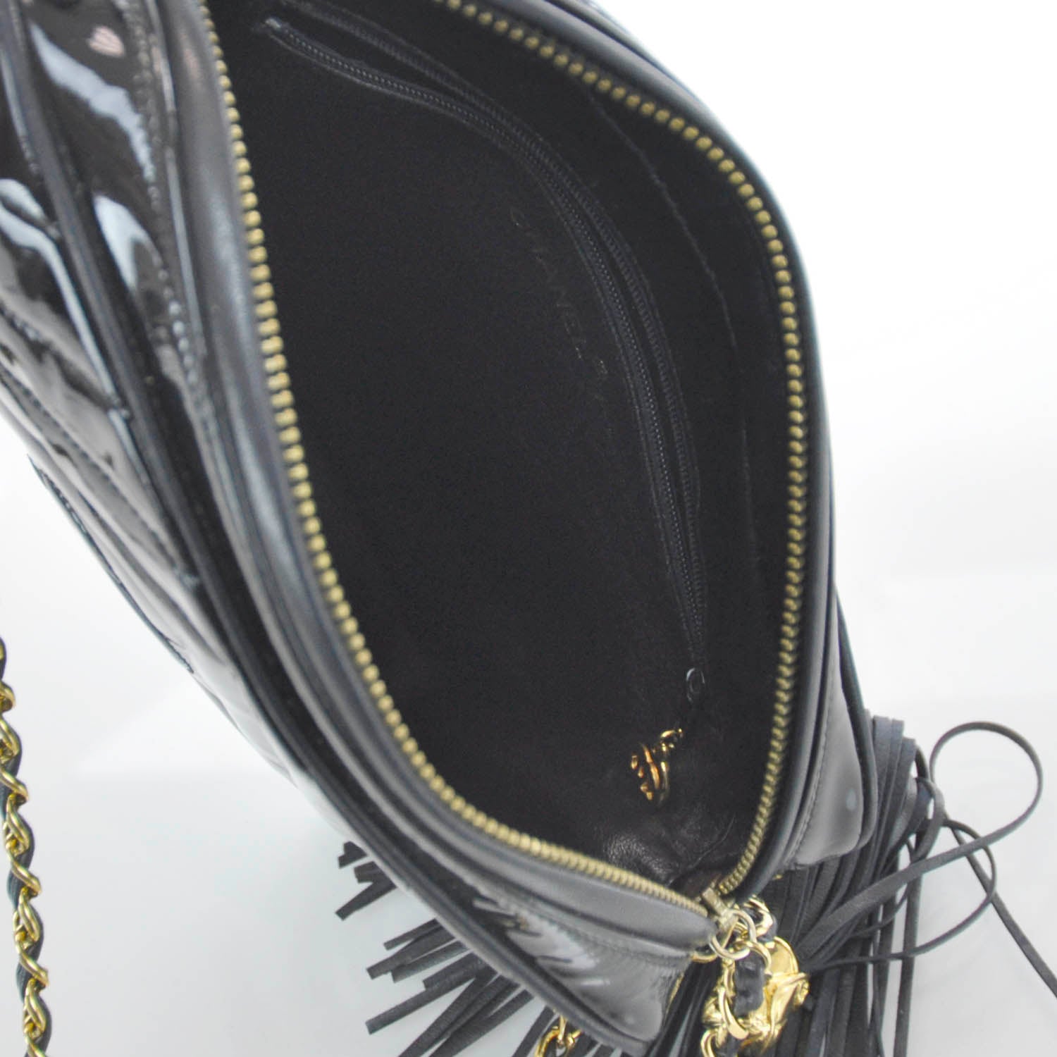 Chanel Patent Tassel Camera Case Black 8 of 10
