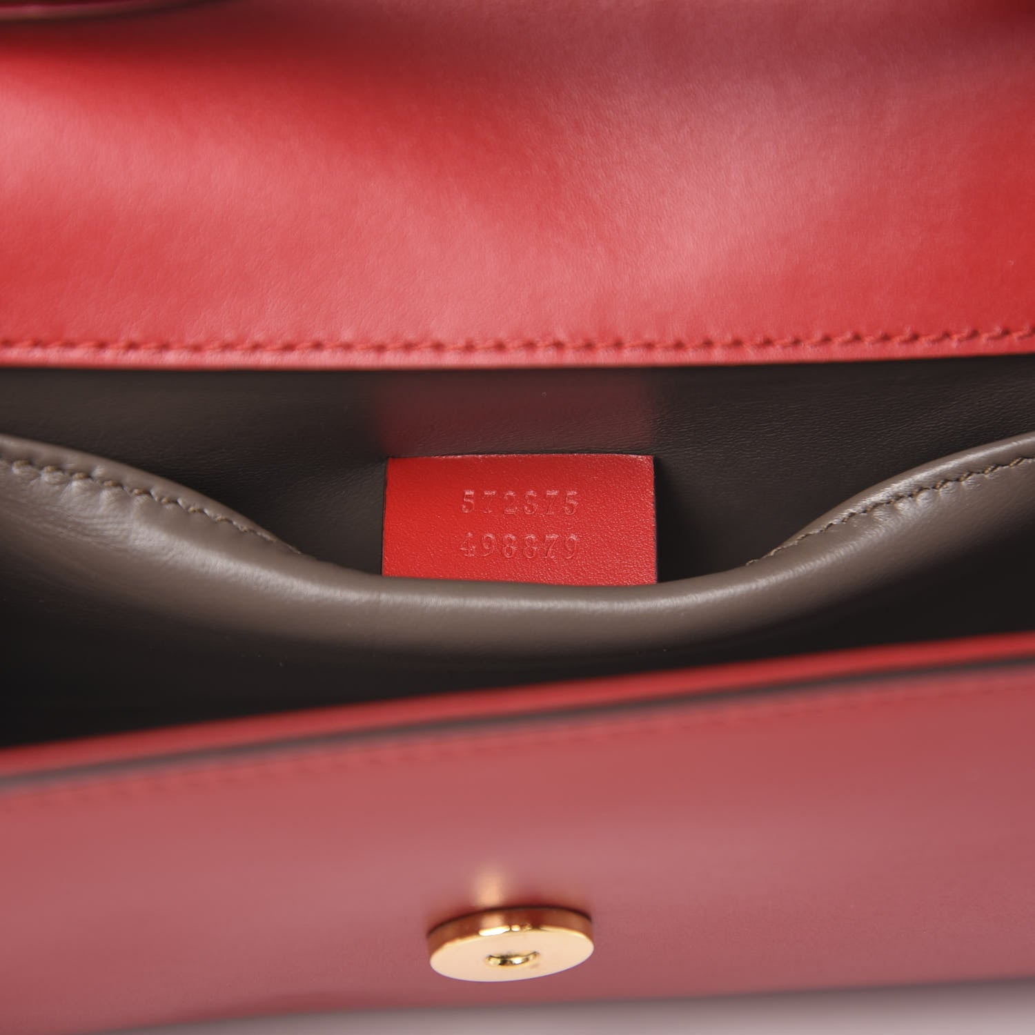 Gucci Smooth Calfskin Small Zumi Top Handle Shoulder Bag Hibiscus Red 7 of 11
