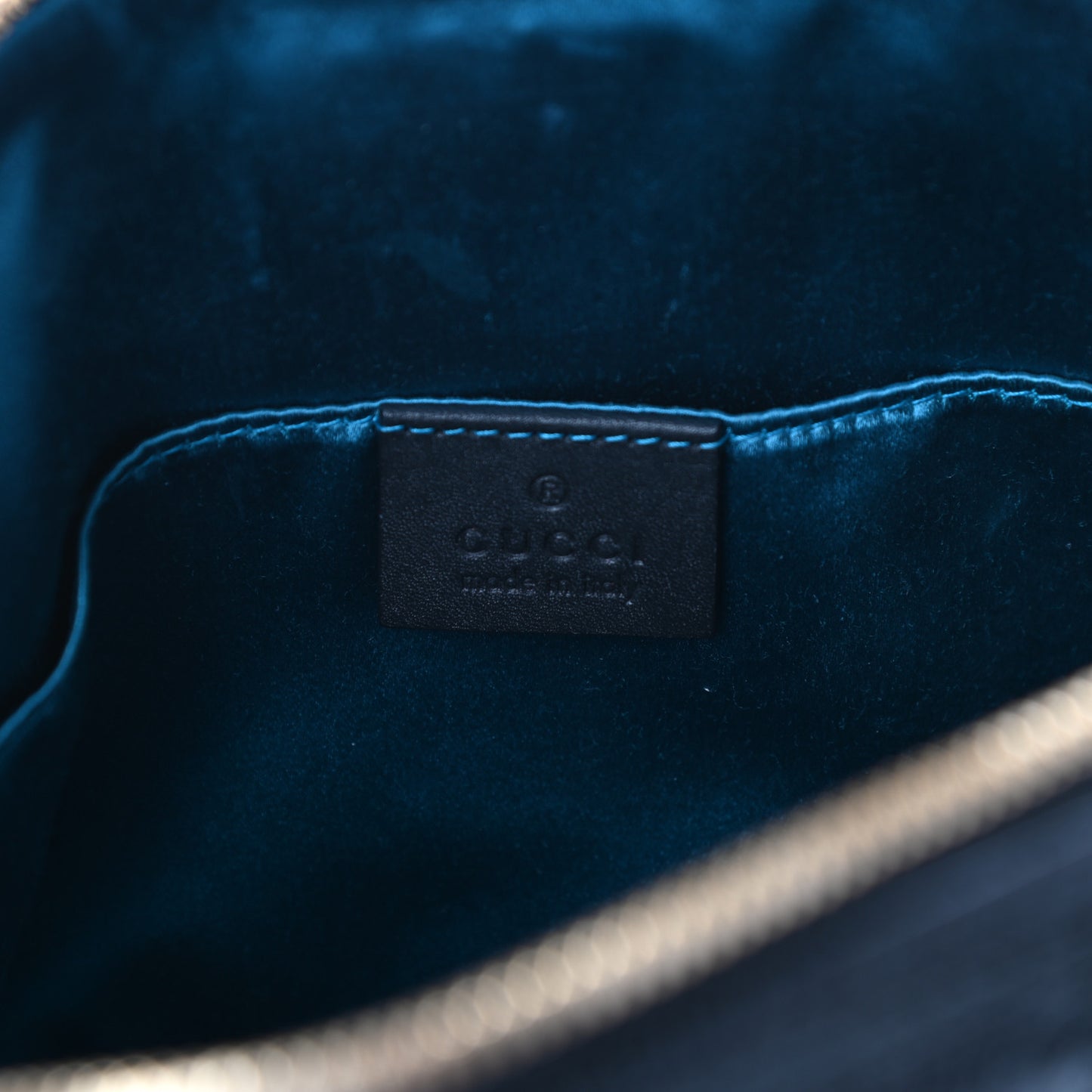 Suede Patent Web Small Ophidia Dome Shoulder Bag Blue Black