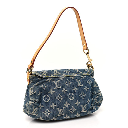 Louis Vuitton Monogram Denim Mini Pleaty Blue 3 of 9