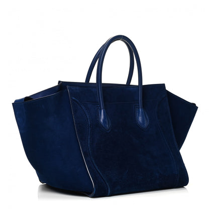 Celine Suede Medium Phantom Luggage Royal Blue 2 of 5