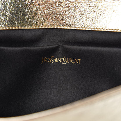 Saint Laurent Metallic Calfskin Large Belle De Jour Clutch Gold 6 of 8