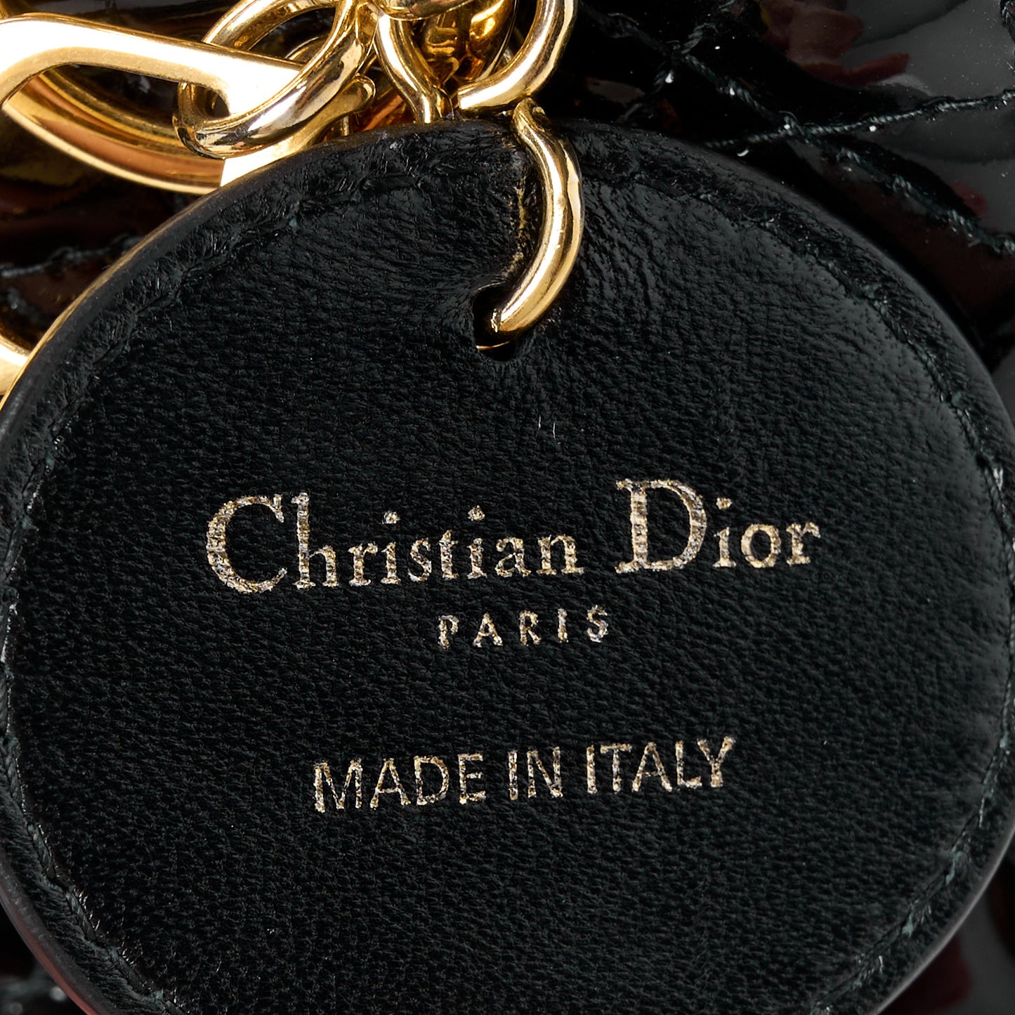 Patent Cannage Medium Lady Dior Black