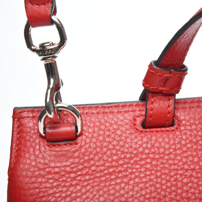 Gucci Pebbled Calfskin Medium Bamboo Daily Top Handle Bag Petunia 10 of 10