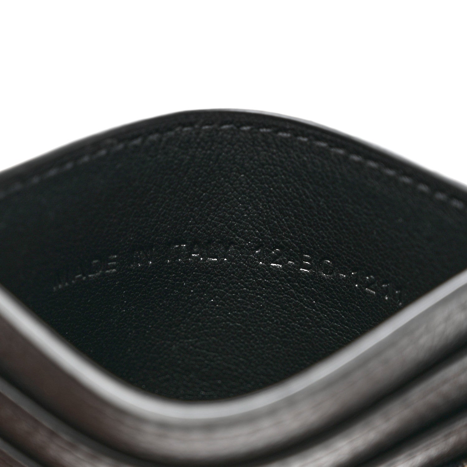 Christian Dior Grained Calfskin Oblique Card Holder Black 6 of 8