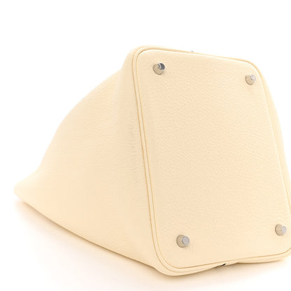 Hermes Taurillon Clemence Ostrich Touch Picotin Lock 22 Nata Trench 10 of 12