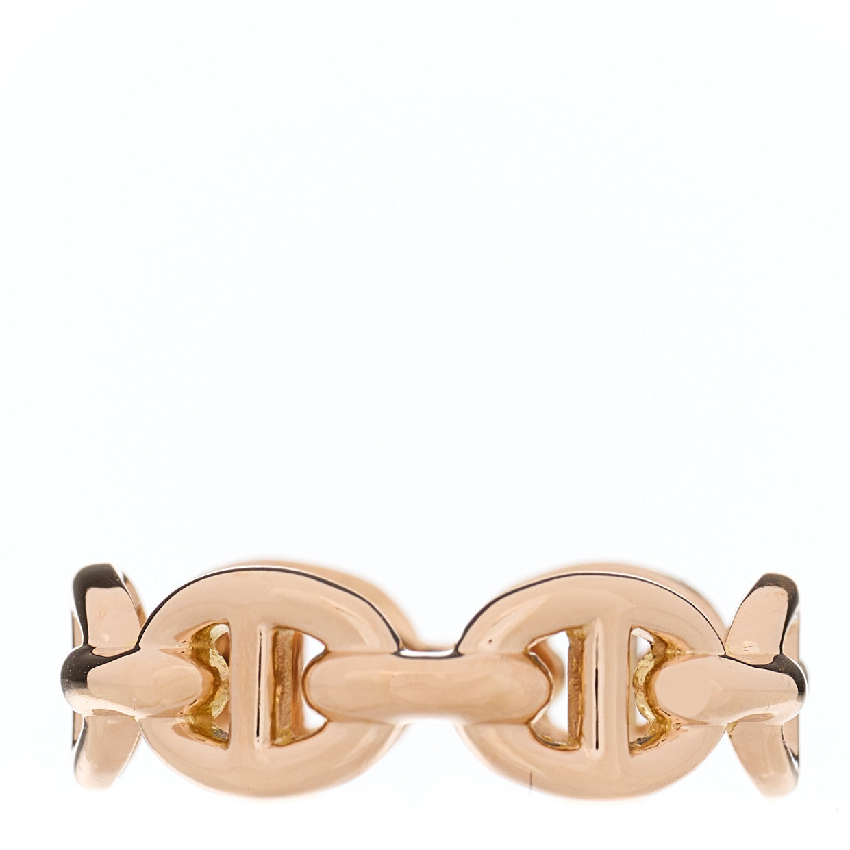 18K Rose Gold PM Chaine D'Ancre Enchainee Ring 49 4.75