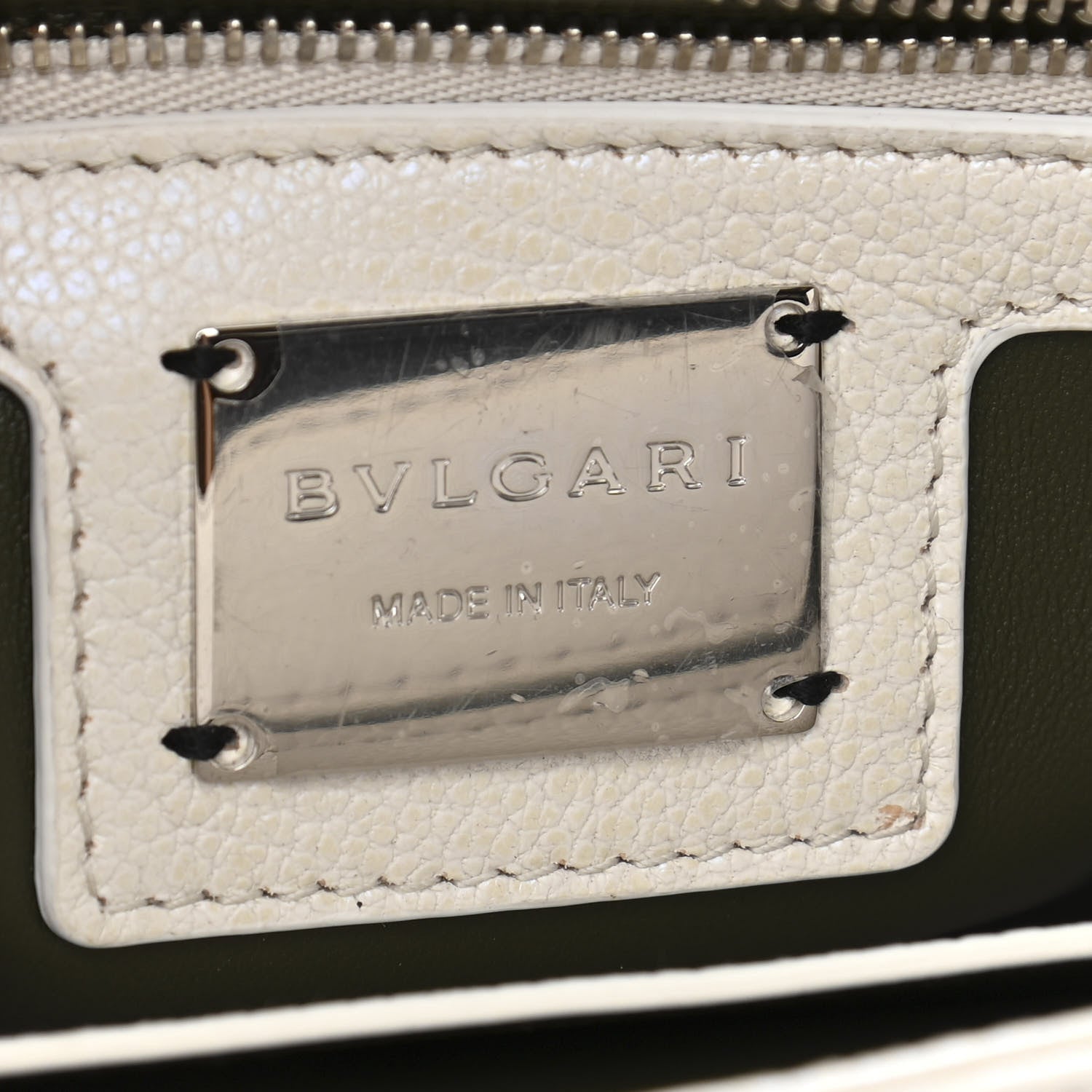 Bulgari Calfskin Matelasse Small Serpenti Cabochon Shoulder Bag White 6 of 11