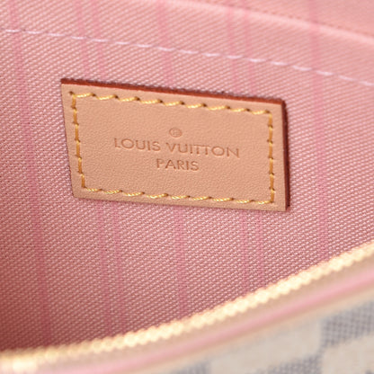 Louis Vuitton Damier Azur Neverfull MM GM Pochette Rose Ballerine 6 of 8