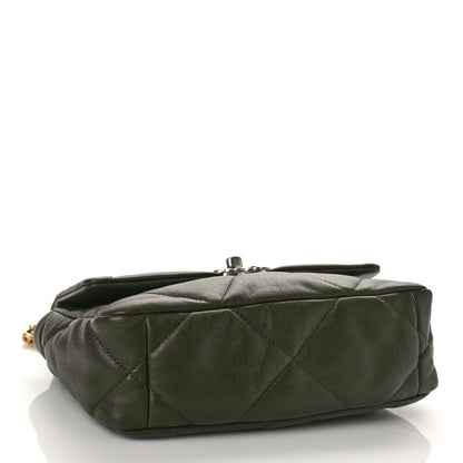 Chanel Lambskin Quilted Medium Chanel 19 Flap Khaki 4 of 10