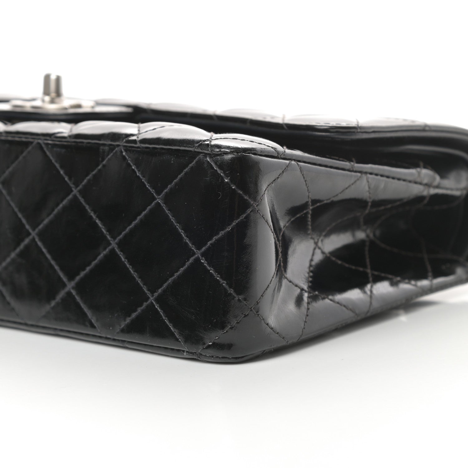 Chanel Patent Quilted Medium Double Flap Black 10 of 17
