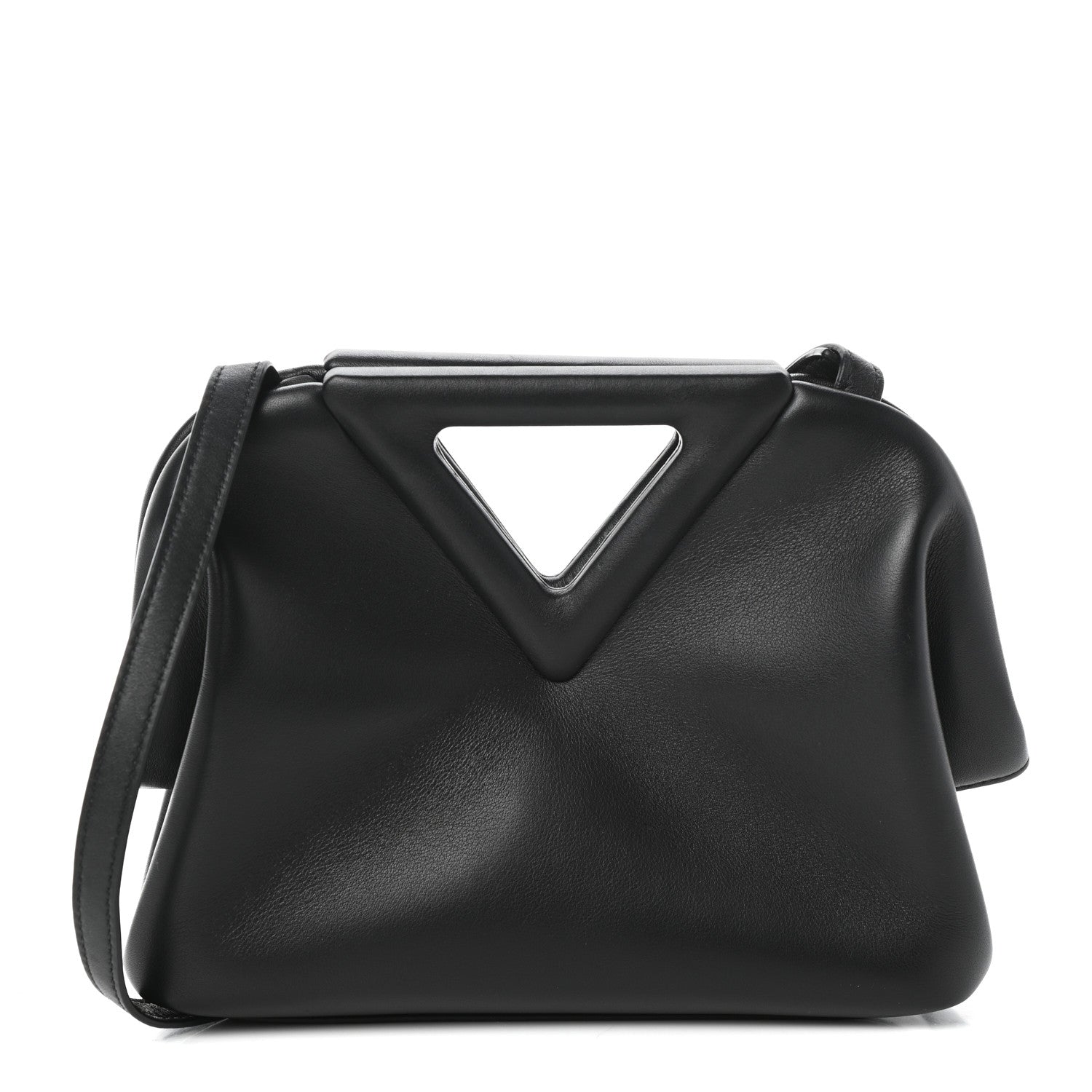 Bottega Veneta Calfskin Small The Point Triangle Bag Black 1 of 9