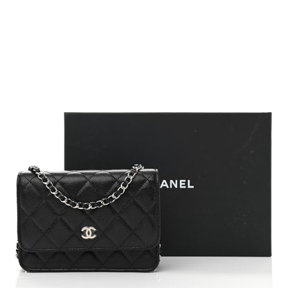 Chanel Caviar Quilted Mini Wallet On Chain WOC Black 10 of 10