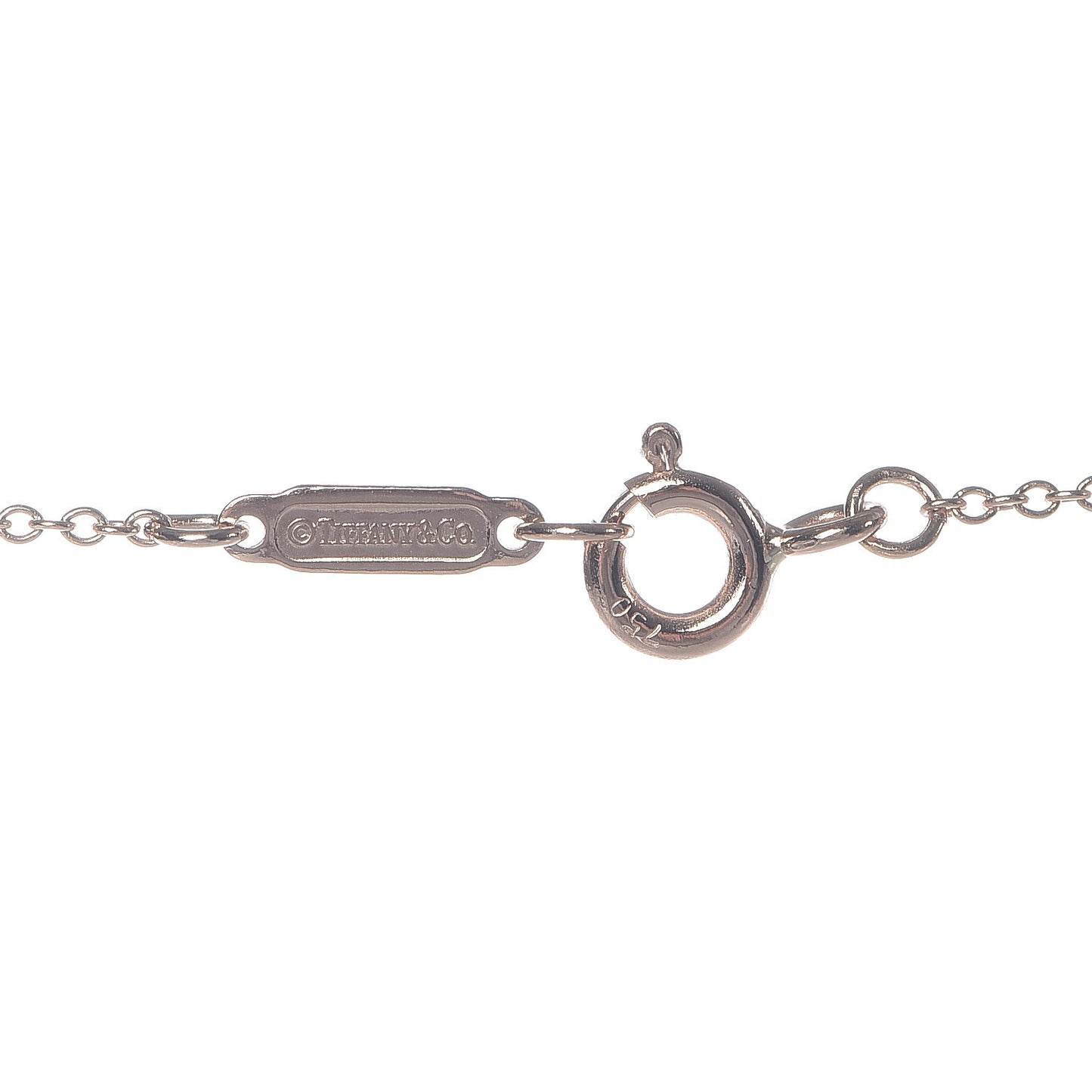 18K Rose Gold Filigree Heart Key Pendant Necklace