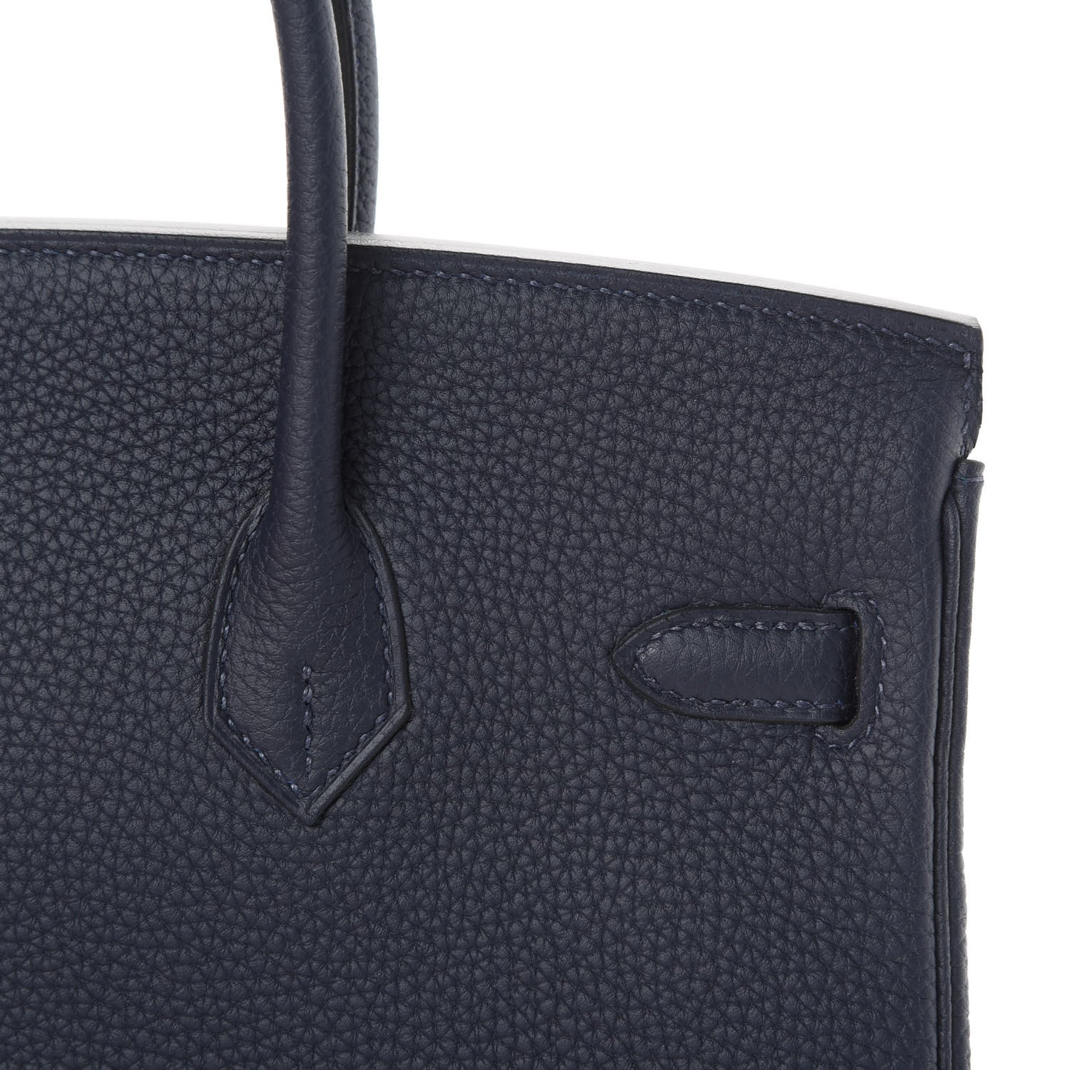 Hermes Togo Swift Officier Birkin 25 Bleu Nuit Vert Cypress 7 of 35